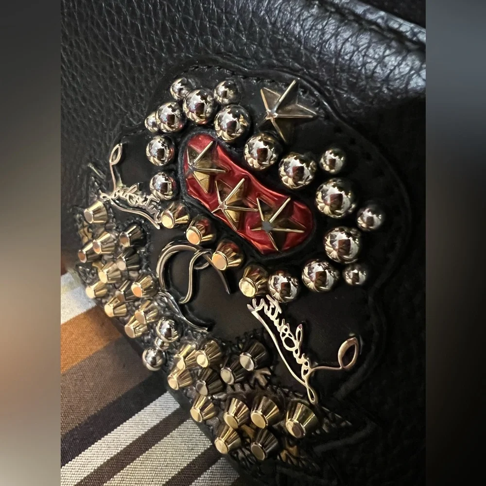 Christian Louboutin Black Panettone Long Wallet w/Coa & Dusty